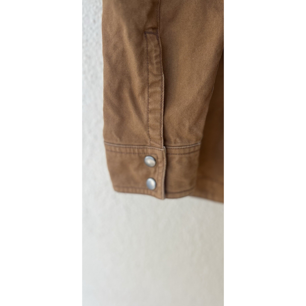 Patagonia Prairie Dawn Jacket Women’s Brown Hooded Organic Cotton Barn Chore - Picture 10 of 14